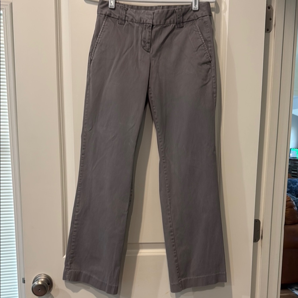 Loft Curvy Trouser Gray Pants - 0P